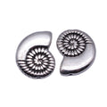 Spiral Shell Small-Hole Bead in Antique Silver Tone view 4