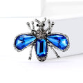 Faceted Crystal Bee Metal Brooch in Six Jewel Colors view 2