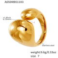 Chunky Open Bypass Rings Polished And Enamel Styles view 11