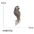 Multicolor Long Tail Parrot Brooch in Small or Large Size view 6
