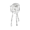 Silver Tone Eye Motif Pearl Teardrop Tassel Brooch Pin view 5