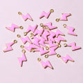 Tiny Enamel Lightning Bolt Metal Charms in Nine Colors view 7