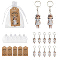 Wooden Nurse Figure Keychain, Metal Split Ring, 2 Package Styles view 7