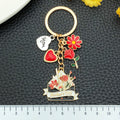 Red Flower Envelope Mother's Day Metal Keychain Charm view 3