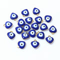 Heart-Shaped Enamel Evil Eye Charms in Eight Colors and Mix view 8