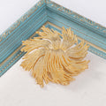 Gold Tone Flower Metal Brooch Pin 6.3 cm for Jackets and Lapels view 4