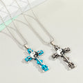 Stainless Steel Yin Yang Cross Pendant Necklaces in Two Colors view 1