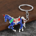 Unicorn Metal Split Ring Keychain in Eight Color and Finish Styles view 6
