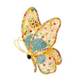 Hollow Multicolor Crystal Butterfly Keychain with Blue Center Panels view 5