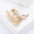 Crystal Snail Brooch in Gold and Silver Tones Decorative Accessory view 3