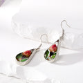 Silver Tone Teardrop Pressed Flower Resin Necklace and Earring Options in Eight Designs view 9