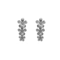 Gold and Silver Cascading Flower Branch Stud Earrings view 5