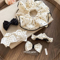 Polka Dot Bow Hair Comb Scrunchie Clip Five Styles view 2