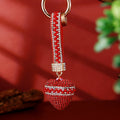 Pearl Band Crystal Heart Keychains in Fourteen Strap and Plain Colors view 11