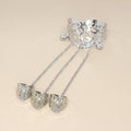 Gold and Silver Tone Openwork Finger Cuff Bracelet and Ring Sets view 4