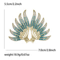 Gold Tone Rhinestone Wing Brooch Blue Pink Crystal Styles view 6