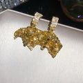 Gold Sequin Fishtail Drop Stud Earrings Statement Jewelry view 6