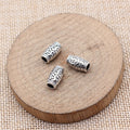 Engraved Tube Large Hole Spacer Beads in Two Antique Finishes view 2