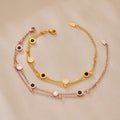 Stainless Steel Roman Disc Necklace Shell Bracelet Gold Silver Rose view 4