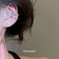 Pearl and Crystal Ear Clips in Four Floral and Bow Designs view 3