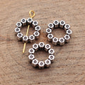 Antique Silver Metal Flower Ring Spacer Beads For Jewelry Making view 4