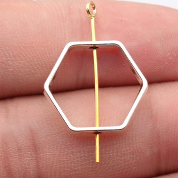 Open Hexagon Small Hole Beads in Five Finishes for Jewelry Making