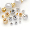 Curved Blade Fluted Metal Spacer Beads for Jewelry Making view 2