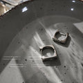 Silver Square Geometric Smooth Huggie Hoop Earrings Pair view 3