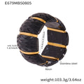 Marbled Resin Stretch Bracelet in Nine Colorways with Gold Tone Separators view 12
