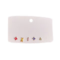 Five Piece Multicolor Mini Zircon Stud Earrings Gold Set view 5