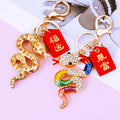 Jeweled Snake Keychains with Seven Color and Blessing Plaque Options view 4