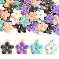 Enamel-Look Gold Silver Cherry Blossom Alloy Charms in 10 Styles view 4