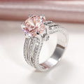 Round Solitaire Multi-Rail Wide Ring In Five Color And Finish Options view 7