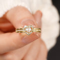 Heart-Shaped Two-Band Ring In Gold And Silver Tones view 3