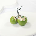 Double Coconut Resin Phone Strap Charms in Brown or Green view 5