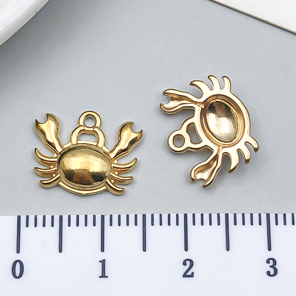 Stainless Steel Ocean Shell Seahorse Turtle charm pendants for DIY bracelet necklace