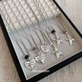 Silver Tone Star and Heart Stone Pendant Long Necklaces view 4