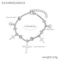 Charm Bracelets Cross Ocean Celestial Gold Steel Titanium view 9