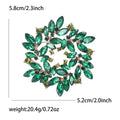 Marquise Crystal Leaf Wreath Brooch in Five Rich Colors view 9