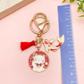 Cat Charm Keychains Featuring Red Blossom Across 17 Pictured Variations view 3