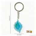 Blue Transparent Ocean Shell Split-Ring Keychains in Eight Marine Designs view 5