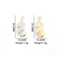 Pearl and Crystal Leaf Branch Charms in Gold and Silver Tones view 3