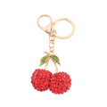 Rhinestone Cherry Keychain Metal Pair Fruit Bag Charm view 5