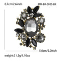 Oval Crystal Cluster Brooch with Faceted Stones for Jackets and Scarves view 4