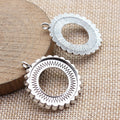 Scalloped Round 25 mm Pendant Settings in Two Antique Finishes view 5