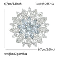 Openwork Sunflower Brooch Clear Marquise Center Crystal view 6