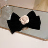 Black Flower Bow