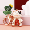 Lucky Cat and Auspicious Charm Keychains in Forty Pictured Designs view 3