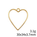 Open Heart Resin Frame Charms in 4 Finishes for Jewelry Making view 5