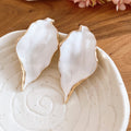 Textured Leaf Statement Stud Earrings Fashion Jewelry view 8